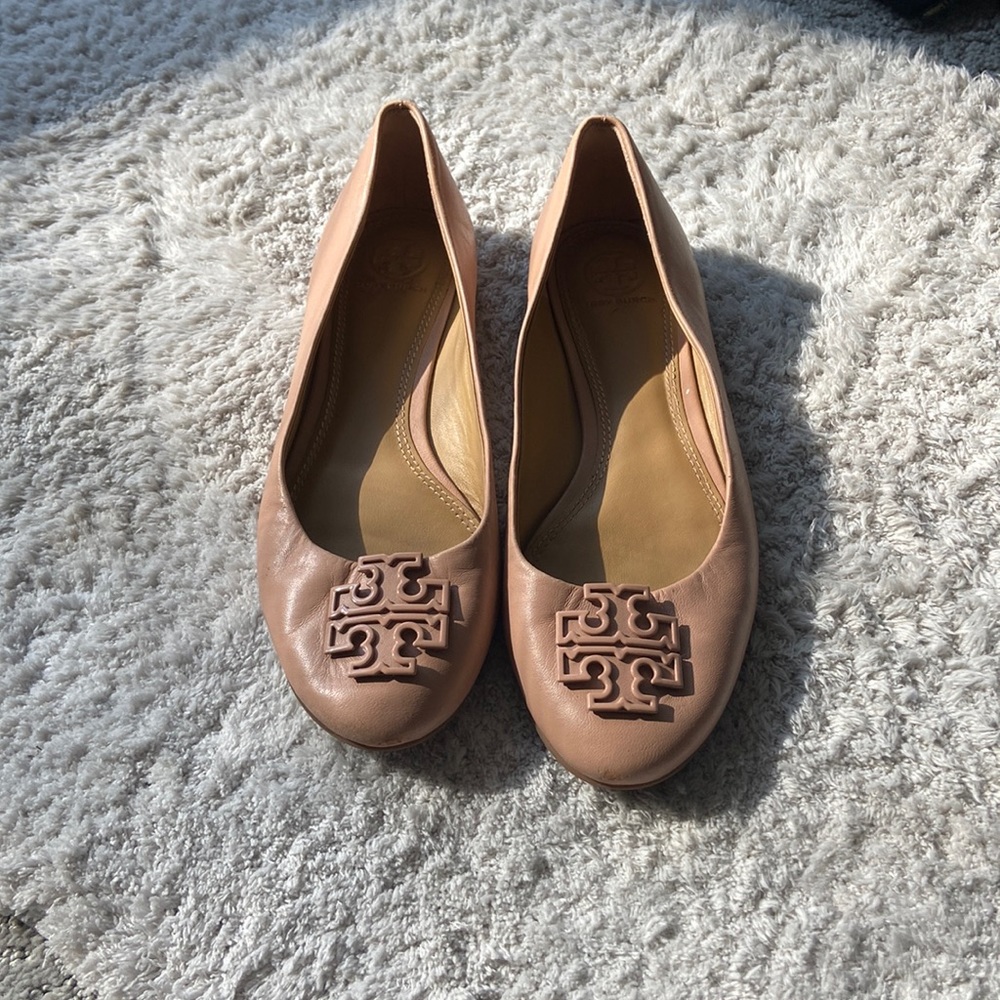 Tory Burch nude flats. Gently loved